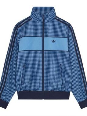 Sold Out Rare adidas Originals x ASOS Track Jacket in Blue Gingham – Medium